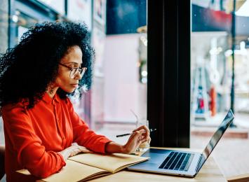 Woman on computer